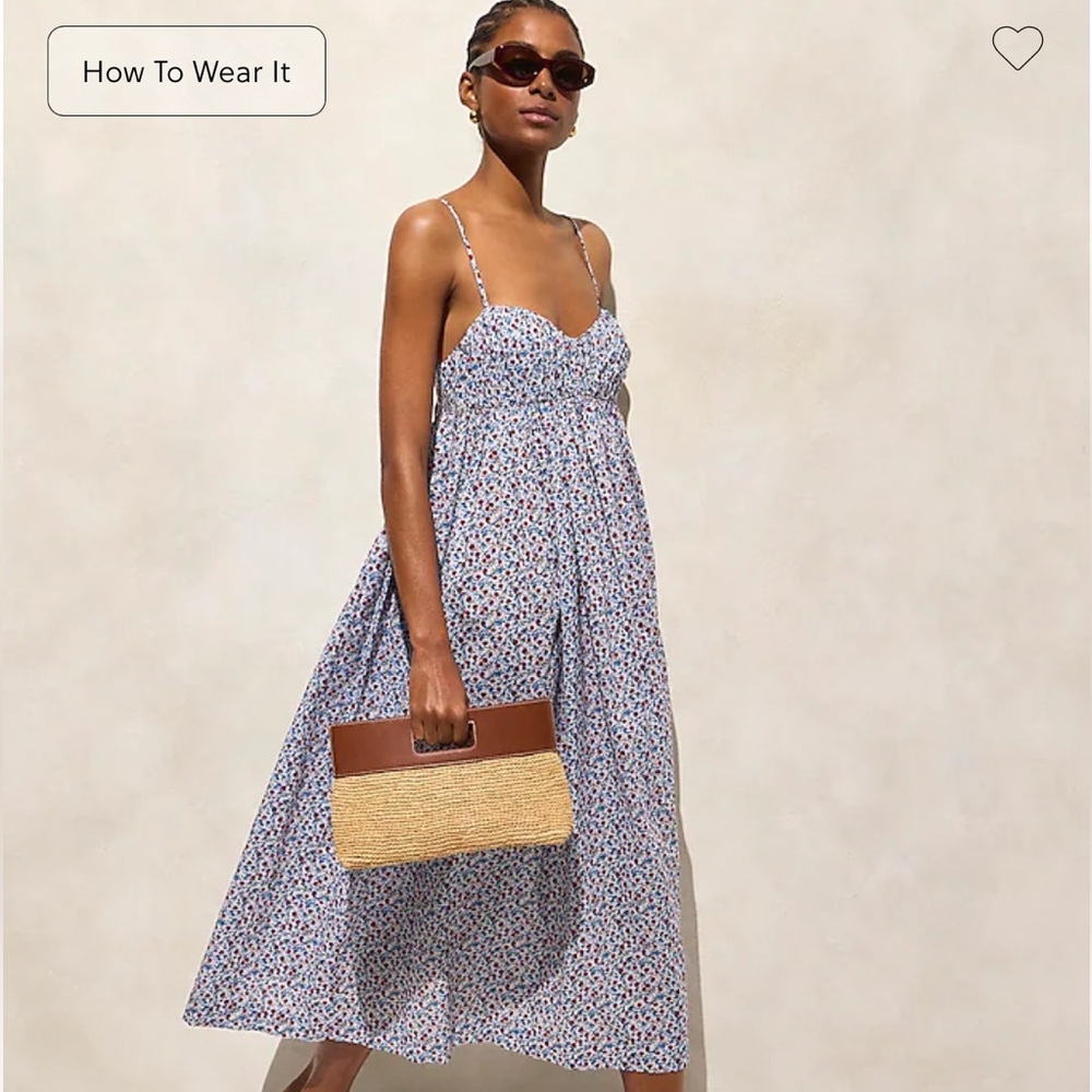 J. Crew Cotton voile empire-waist dress in poppy print NWT Sz Small